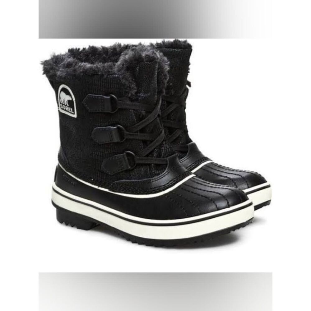 Sorel Tivoli Mid Black Leather Waterproof Boots